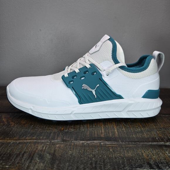 NEW Puma Ignite Articulate Mens Size 9 Waterproof Golf Shoes White Blue - Picture 7 of 13